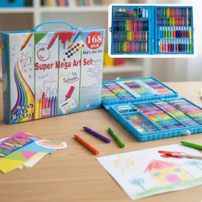 168 Piece Mega Art Set Deluxe Creative Drawing Kit