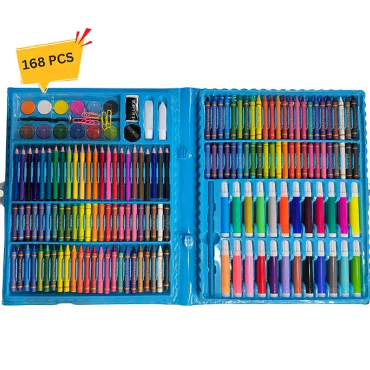 168 Piece Mega Art Set Deluxe Creative Drawing Kit