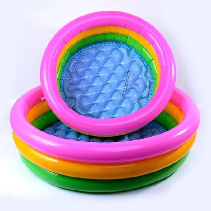 Rainbow Inflatable Swimming Pool For Kids Outdoor Fun